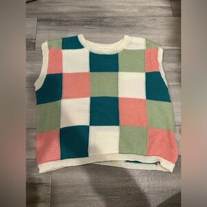 Checker Sweater Vest